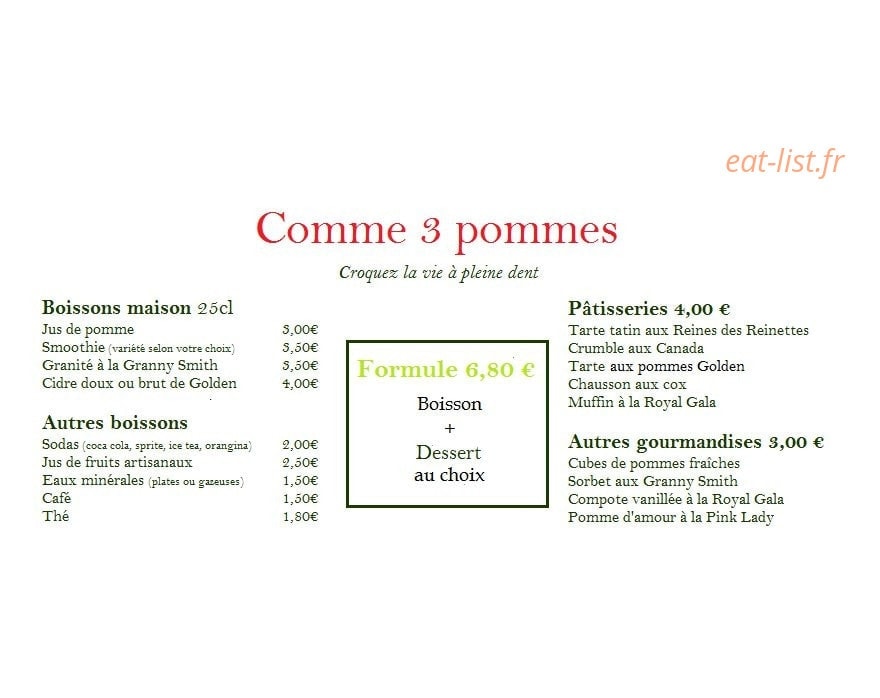 Comme 3 pommes — carte page 1
