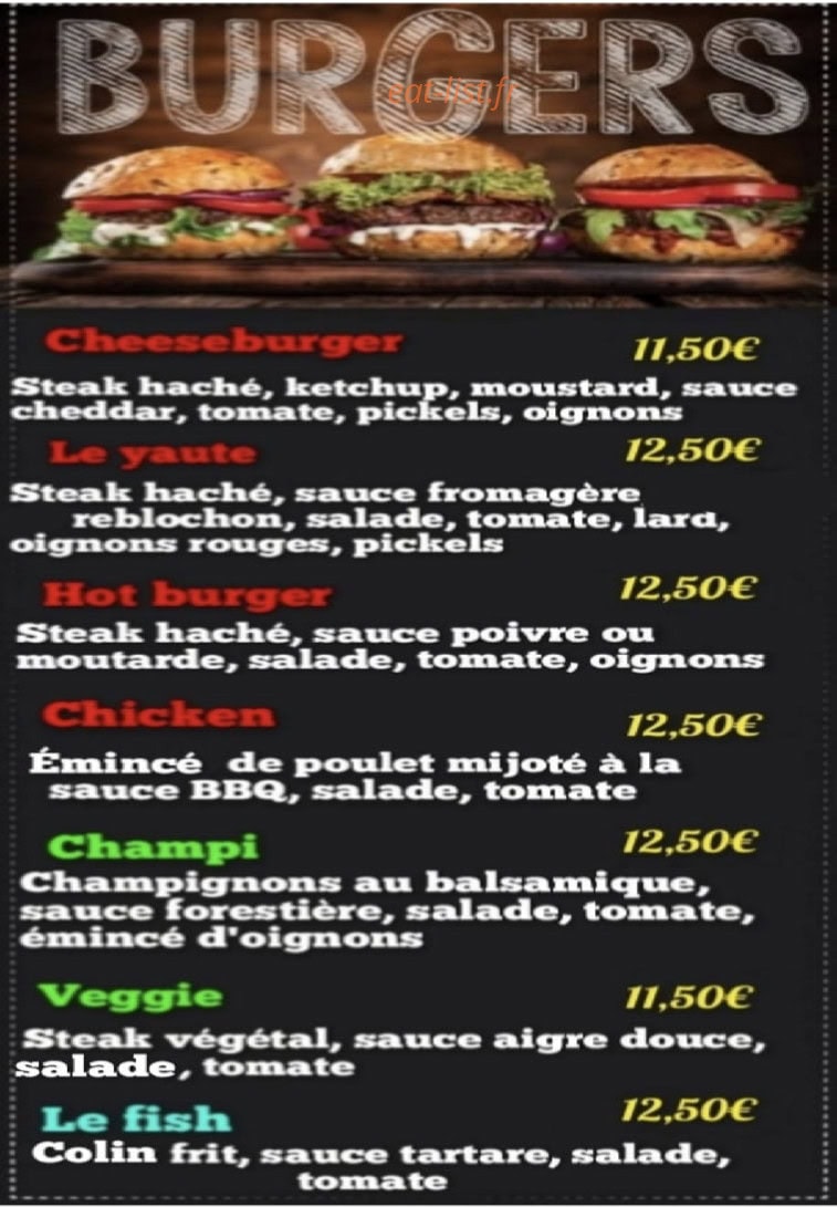 Comme à la Maison — carte page 1