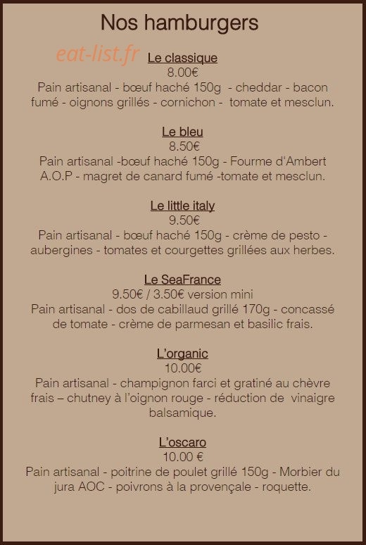 Comptoir et prêt à manger — carte page 1