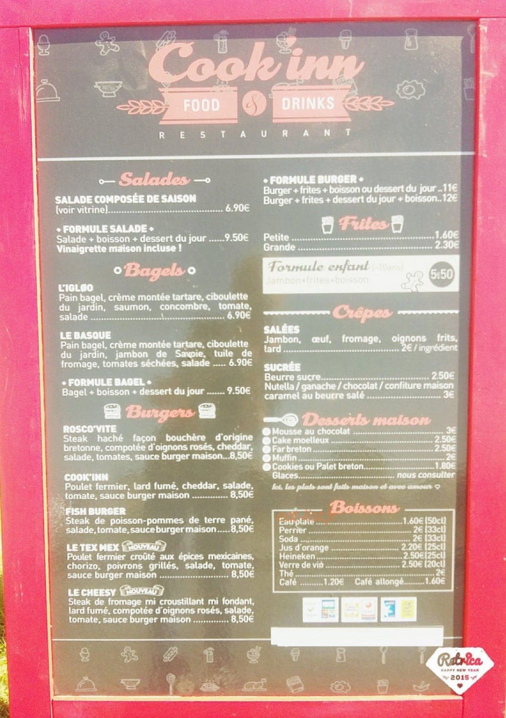 Cook'inn — carte page 1