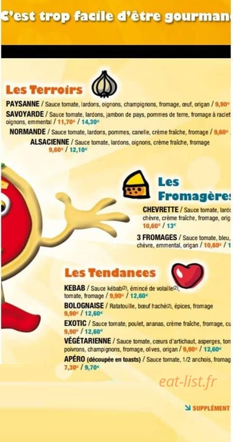 Copioso Pizza — carte page 2