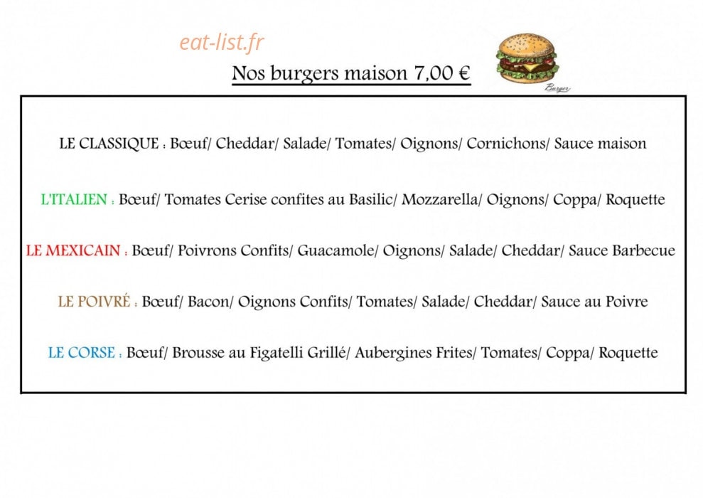 Corner food family — carte page 1