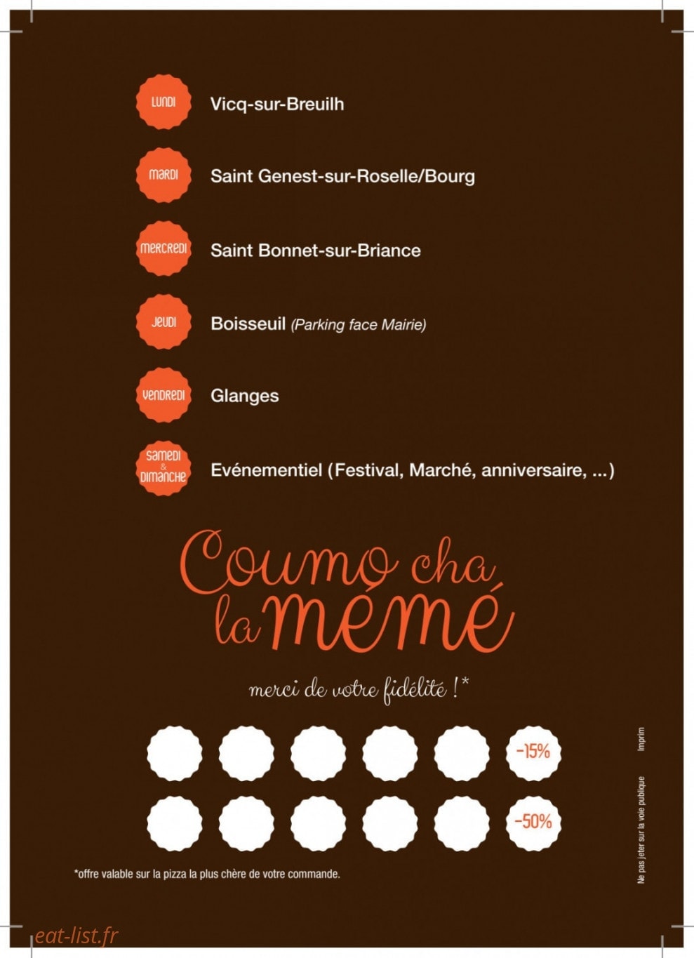Coumo Cha La Mémé — carte page 4