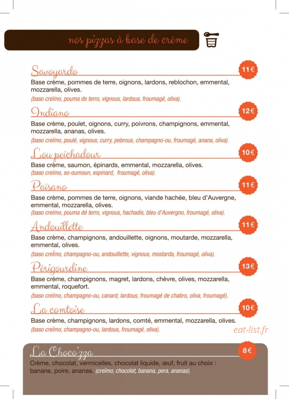 Coumo Cha La Mémé — carte page 2