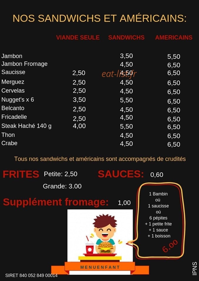 Coup D'Food Burgers — carte page 2