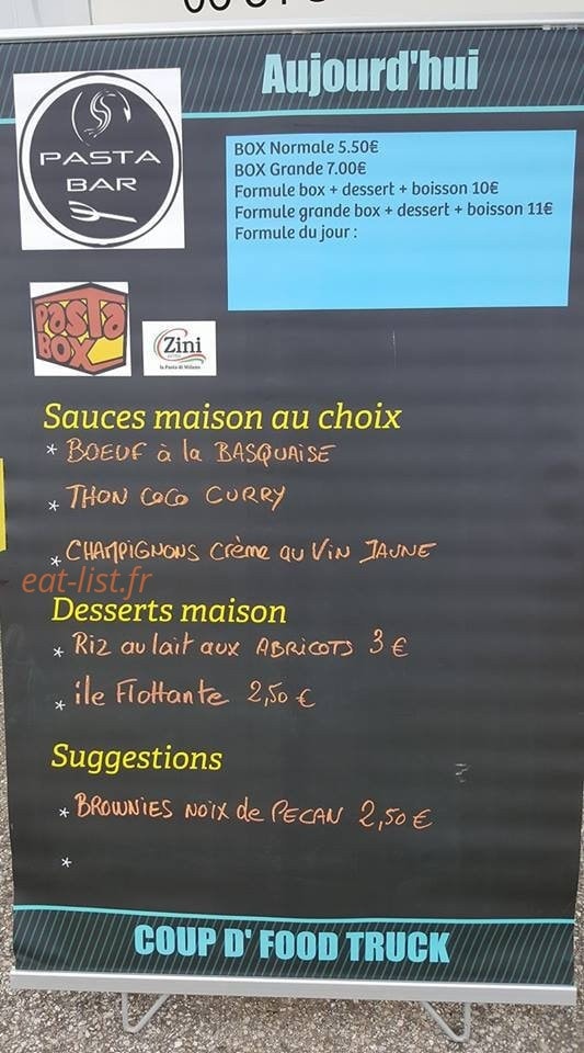 Coup d' food — carte page 2