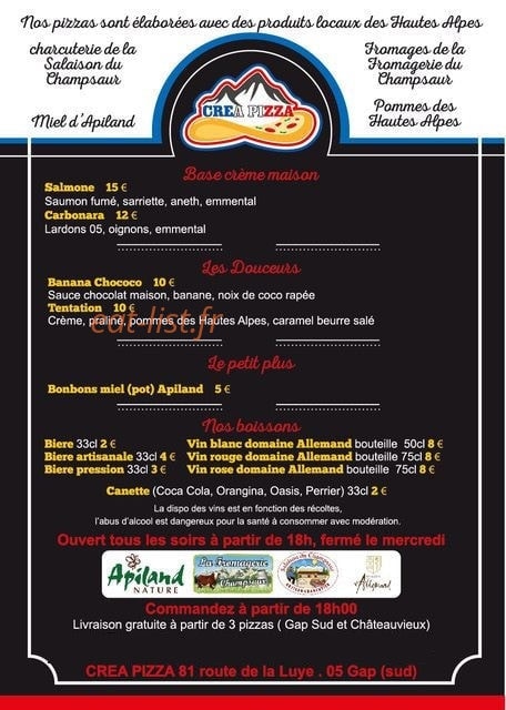 Crea Pizza — carte page 2