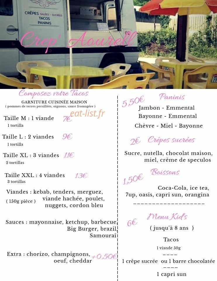 Crep' Aourell — carte page 1