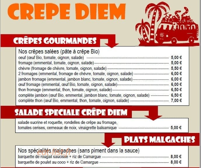 Crêpe Diem — carte page 1