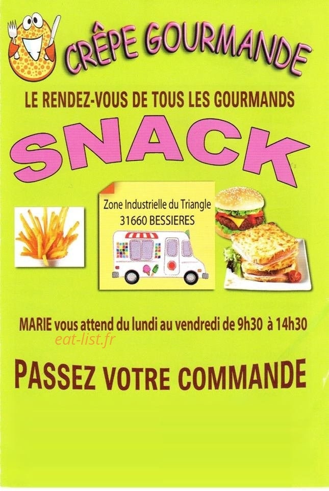 Crepe gourmande — carte page 1