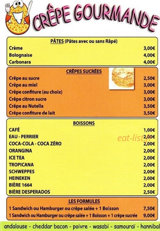 Crepe gourmande — carte page 3