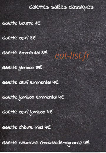 crêpes à l'Ouest — carte page 1