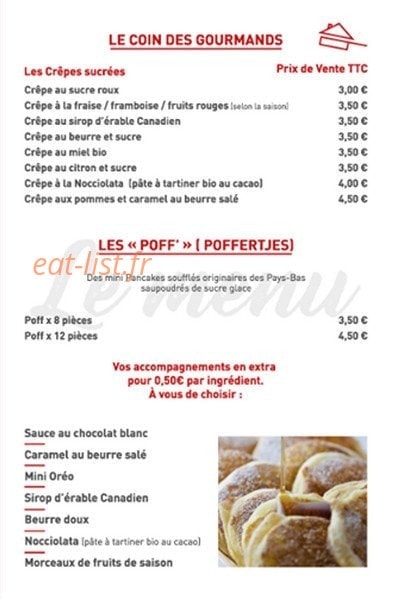 Crêpes & Vous — carte page 2