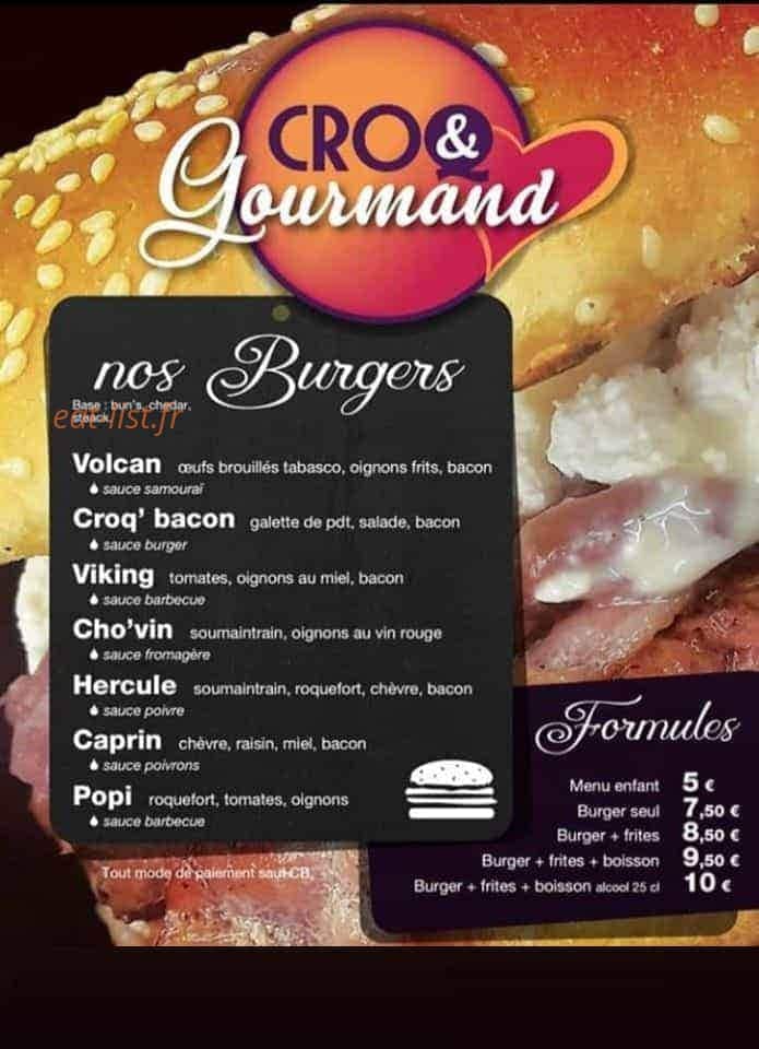 Croq & Gourmand — carte page 1