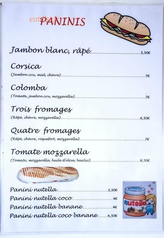 Croq'pain — carte page 4