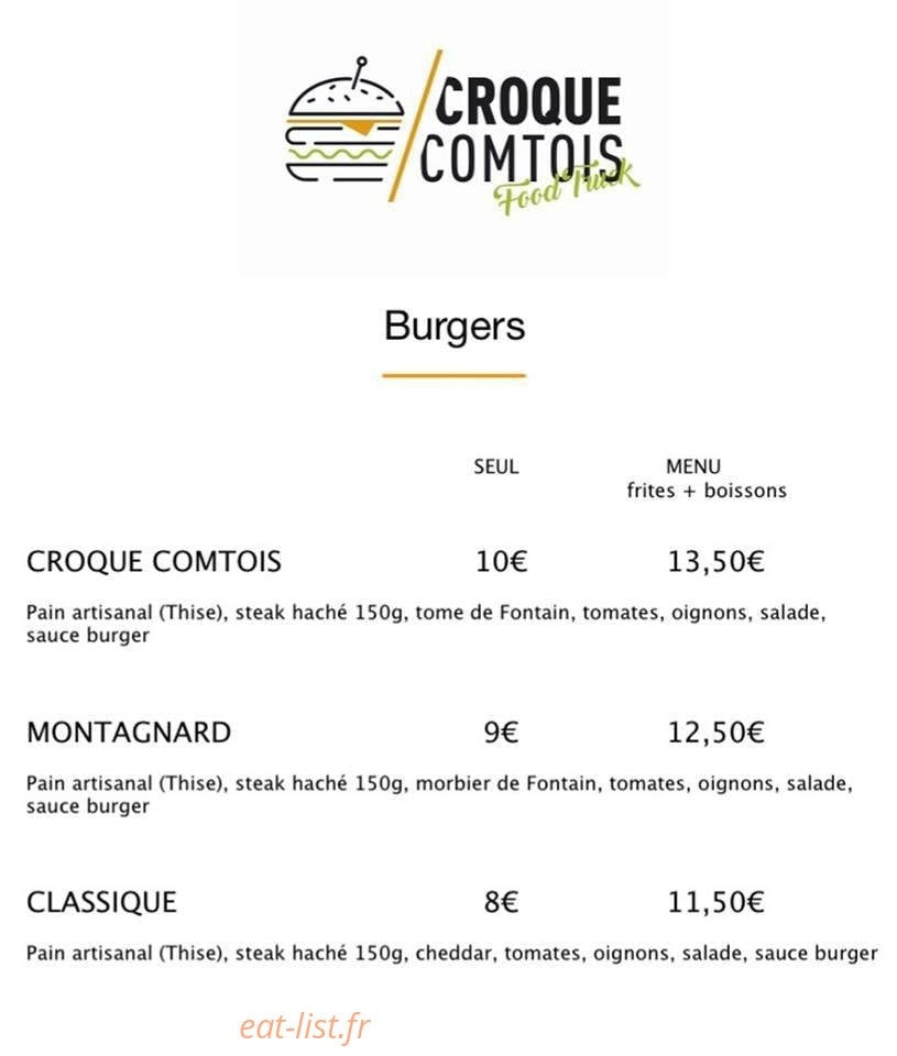 Croque Comtois — carte page 1