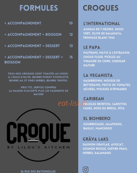 Croque — carte page 1