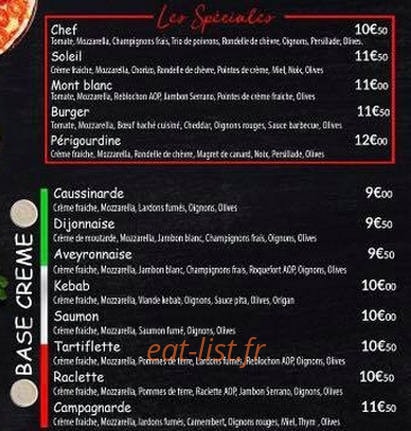 Crusty Pizza — carte page 2