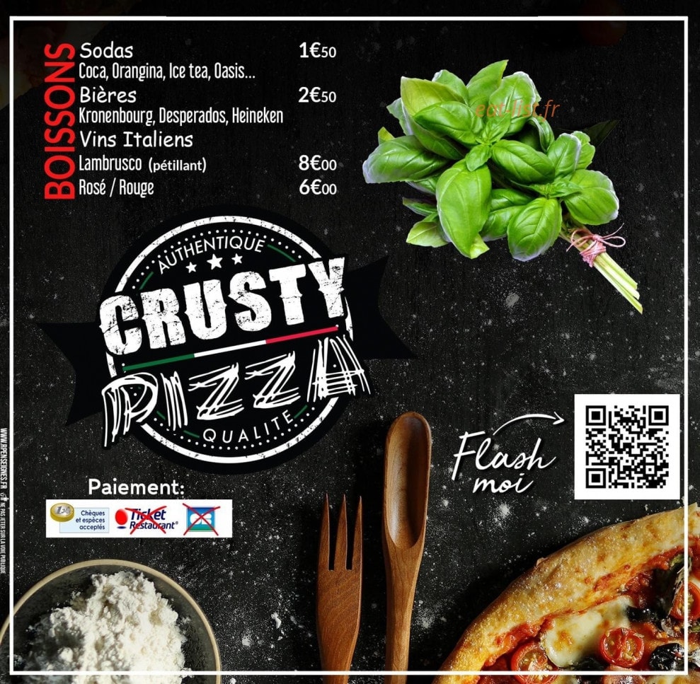 Crusty Pizza — carte page 3