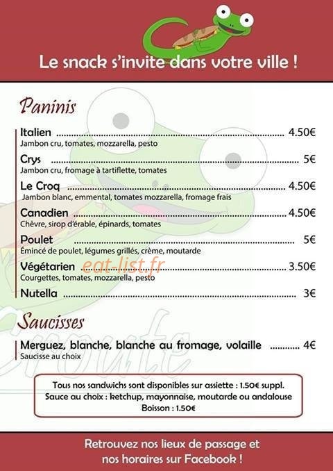 Crys'Croute — carte page 2