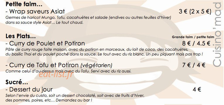 Cuisino'mad — carte page 2