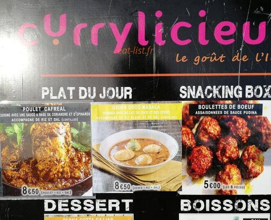 Currylicieux — carte page 1