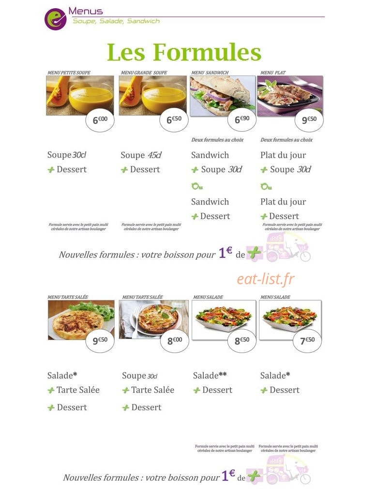 Cycloresto — carte page 4