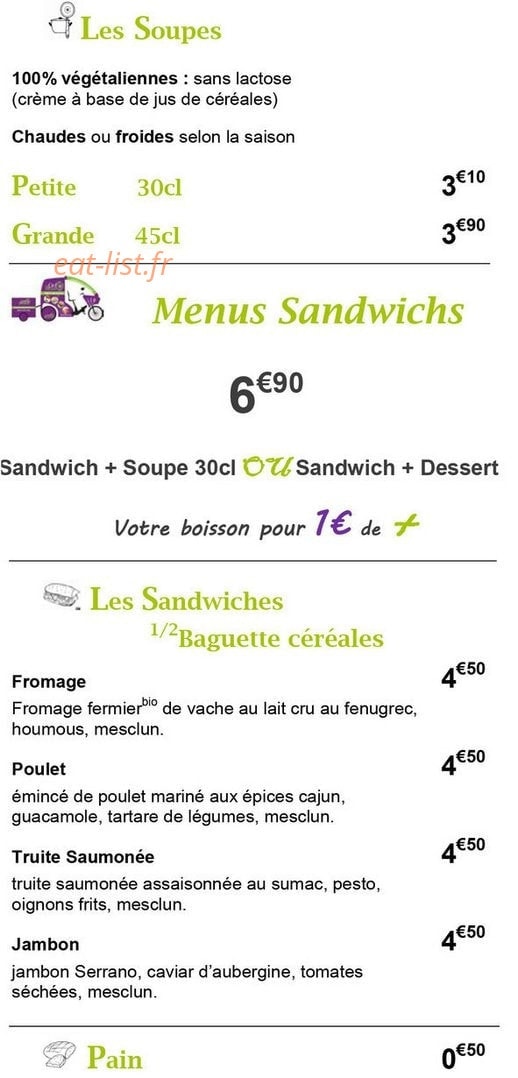 Cycloresto — carte page 1
