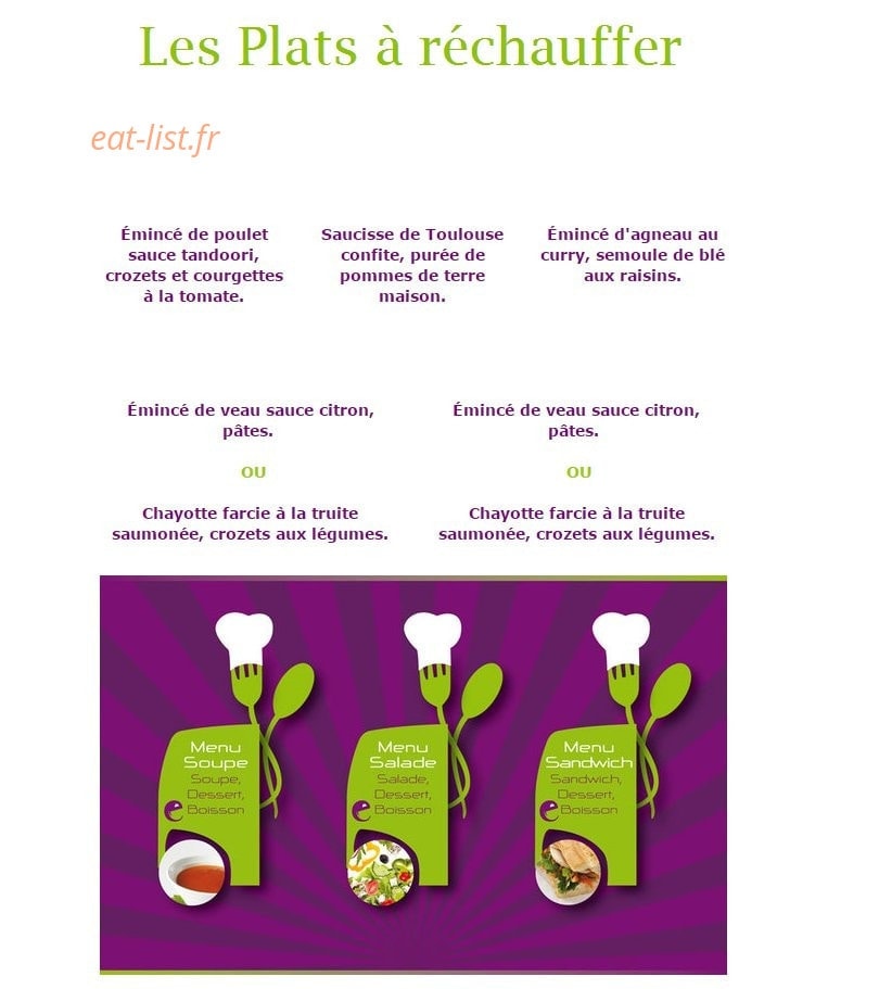 Cycloresto — carte page 5