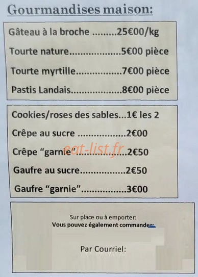 D&D La petite fringale — carte page 2