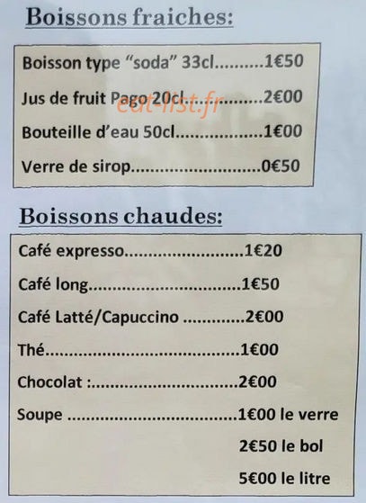 D&D La petite fringale — carte page 3