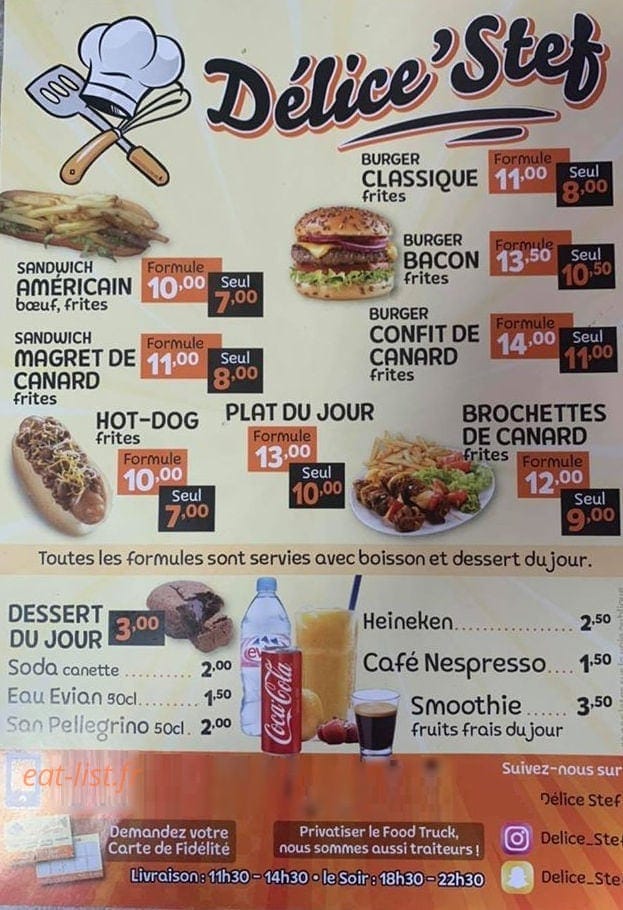 Délice' stef — carte page 1