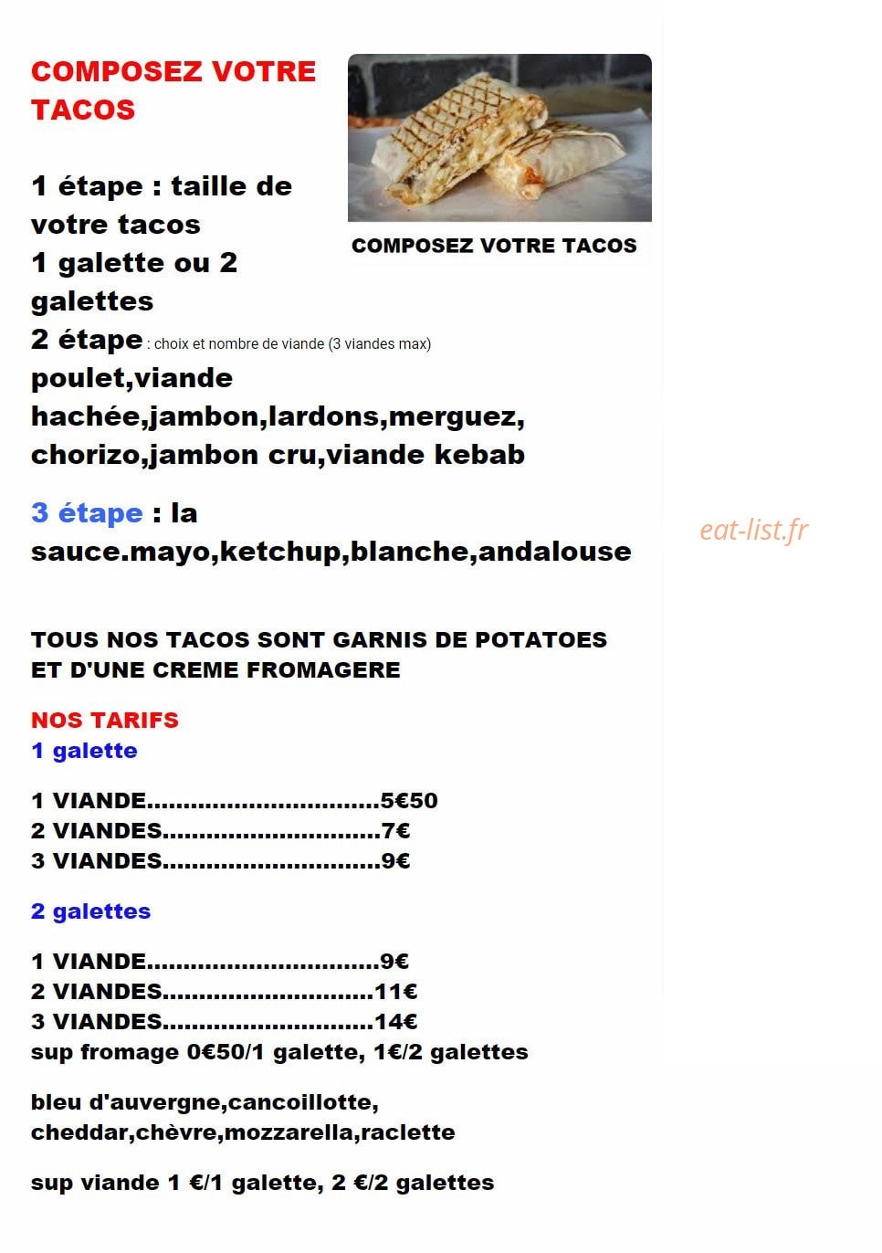 Délice — carte page 2