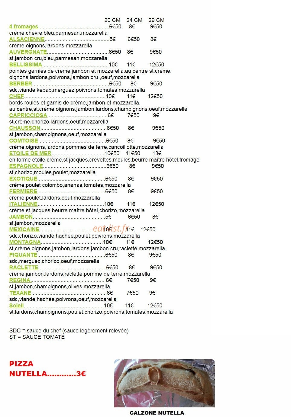 Délice — carte page 1