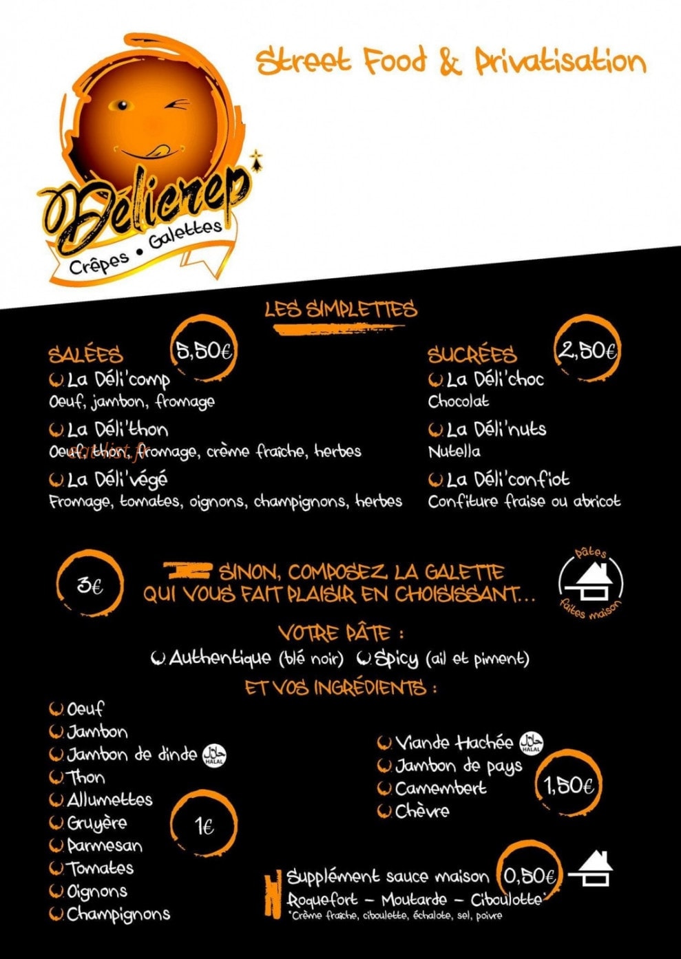 Délicrep' — carte page 1