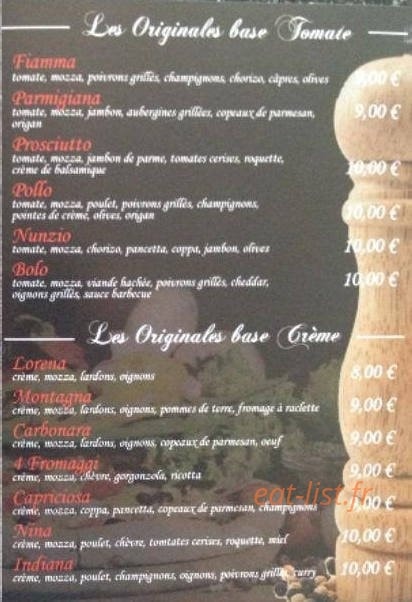 Delizia Pizza — carte page 3