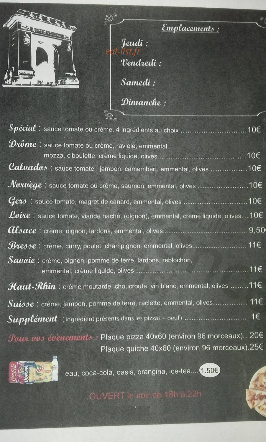 Destination Pizza — carte page 2