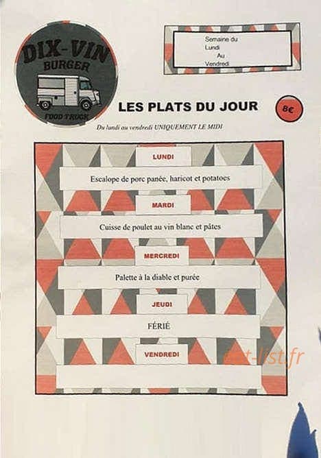 Dix-Vin Burger — carte page 2