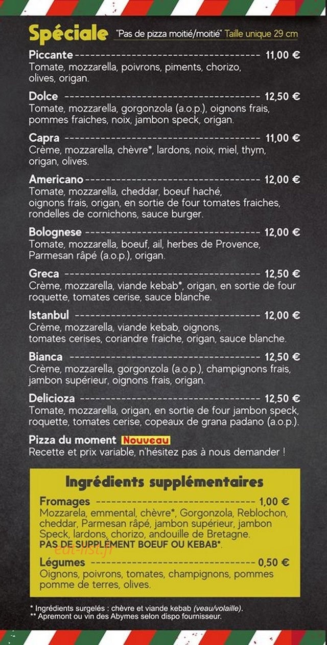 Dolce Pizza — carte page 2