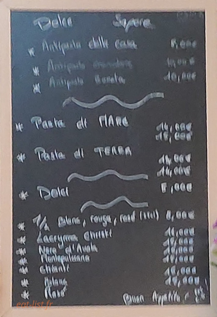 Dolce Sapore — carte page 1