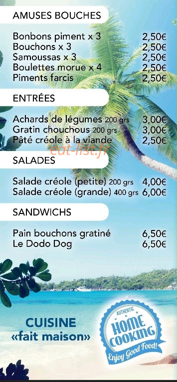 Douce Heure des Mets — carte page 2