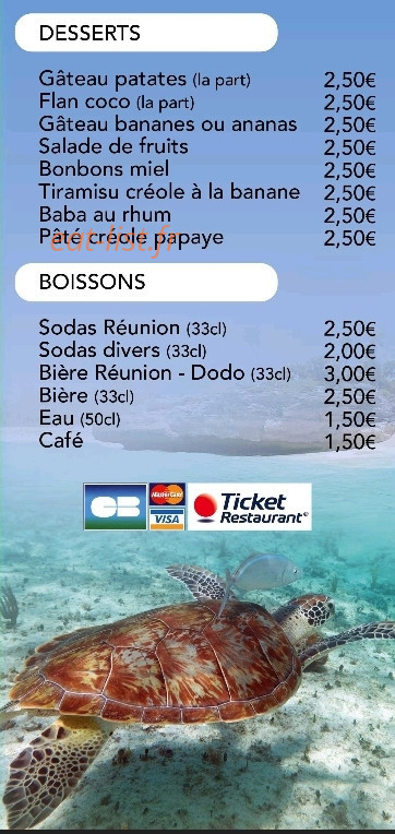Douce Heure des Mets — carte page 4