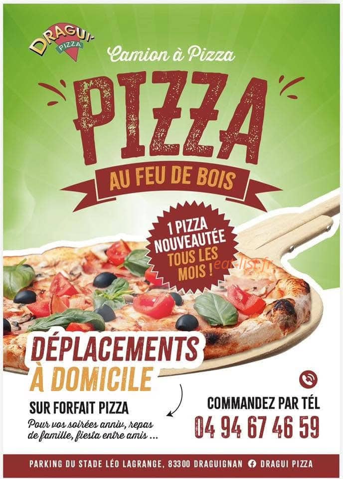 Dragui Pizza — carte page 1