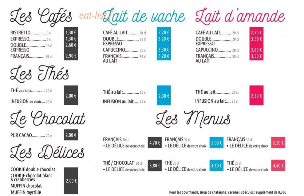 Dring-Dring Café — carte page 1