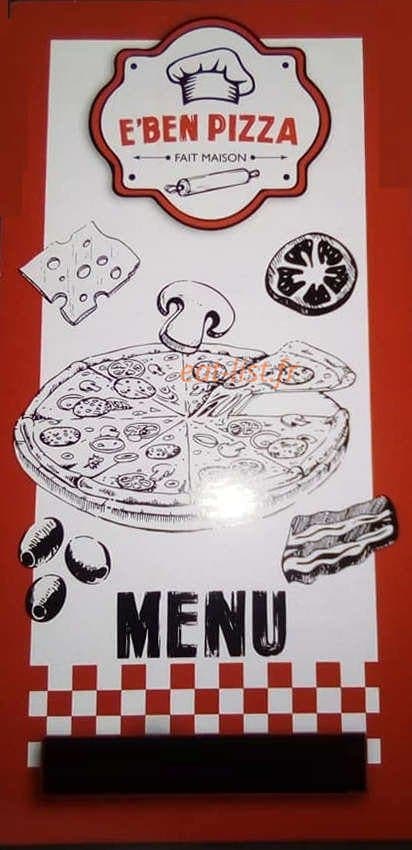 E'ben Pizza — carte page 1