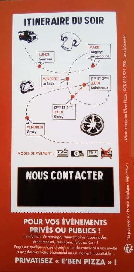 E'ben Pizza — carte page 4