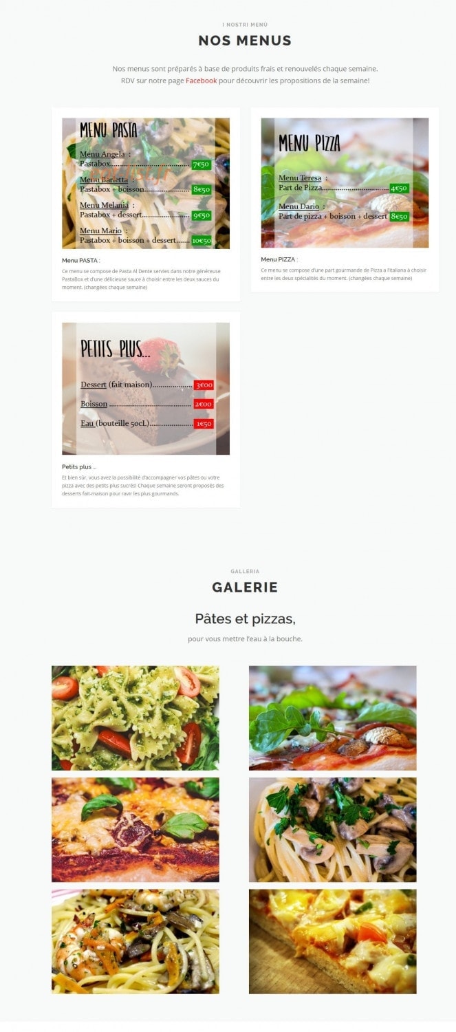 Eat'alia e Basta — carte page 1