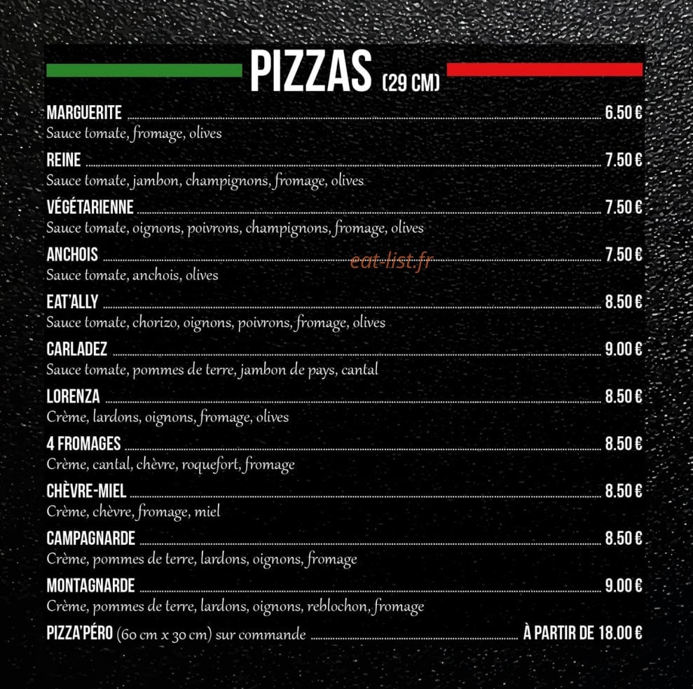 Eat'Ally Truck — carte page 2