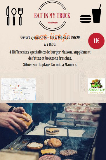 Eat in my truck — carte page 1
