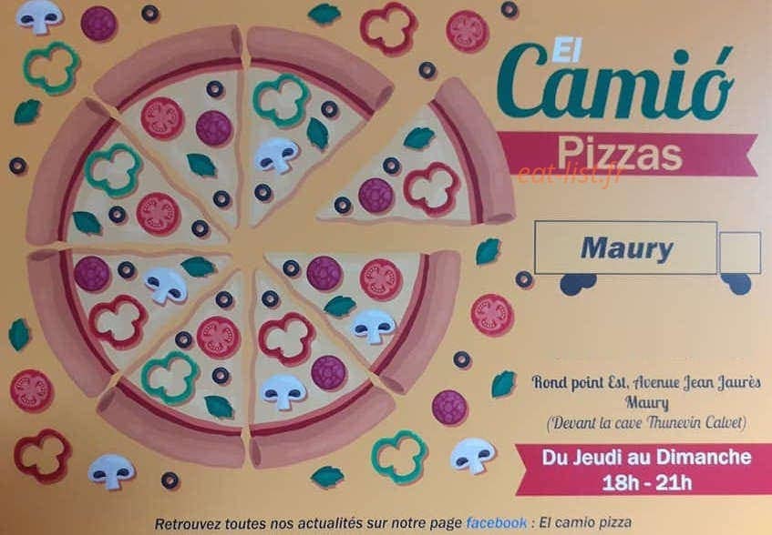 El camio pizza — carte page 1